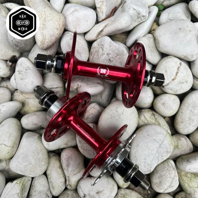 Hub Novatec Fixie Fixed Gear Track Alloy 36h 17T Single Speed Ano Red