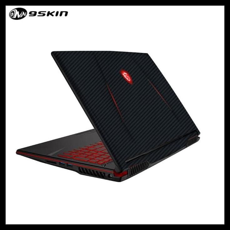 TERMURAH SKIN LAPTOP MSI GL63 8SE RTX2060 3M BLACK CARBON (FRONT)