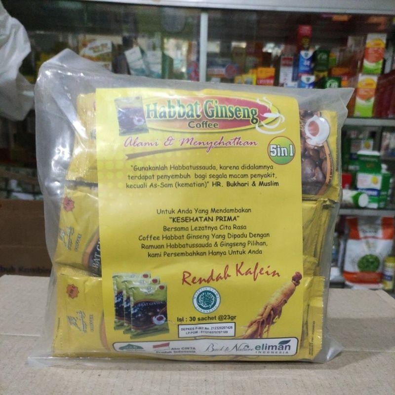 

FM Kopi Habbat Gingseng 5 in 1 Per Pak Isi 30 Sachet Eliman