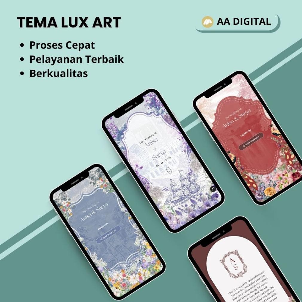 UNDANGAN DIGITAL WEBSITE WEB PERNIKAHAN CANTIK,RUSTIC,ELEGAN,UNIK