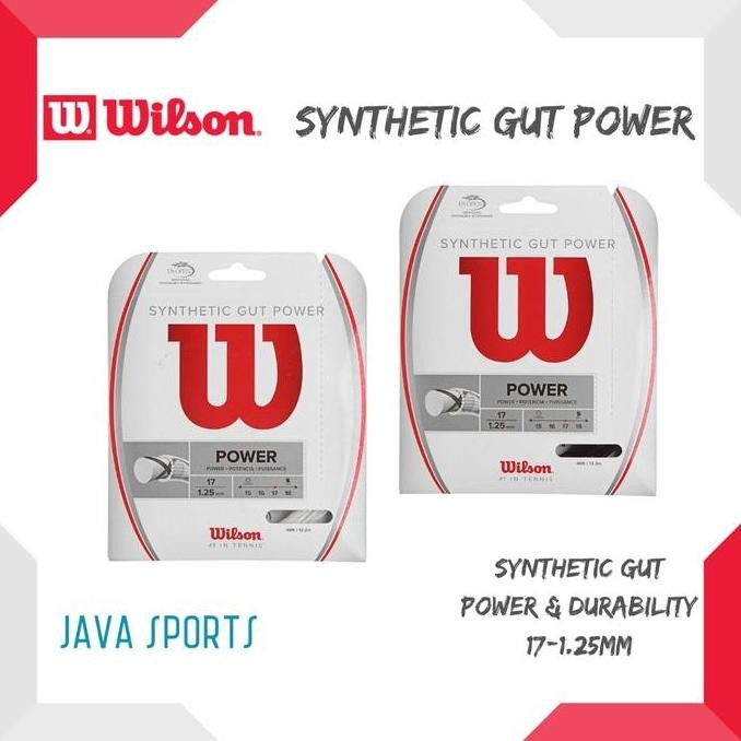 Senar Raket Tenis Wilson Synthetic Gut Power |Synthetic Gut |Power|