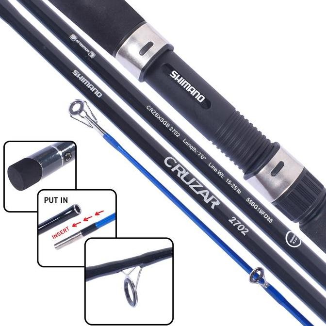 Joran Spinning Shimano Cruzar BX SG sambung 2 Size 2562 2602 2702