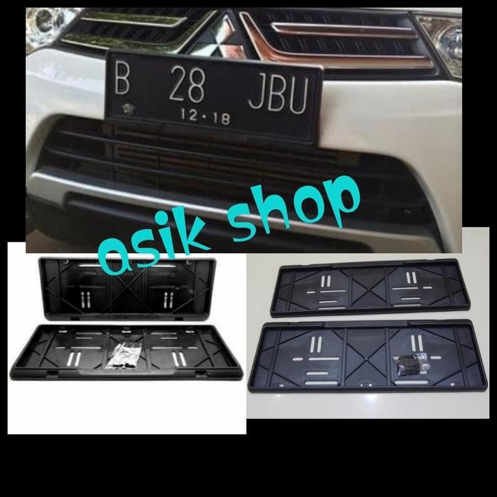 BEST DEAL TATAKAN DUDUKAN PLAT NOMOR MOBIL SIGRA HITAM 