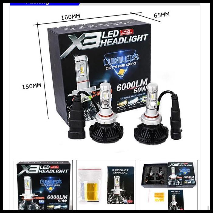 BEST DEAL LAMPU HEAD LAMP TURBO LED X3 H4 H11 3 WARNA SUZUKI KATANA 