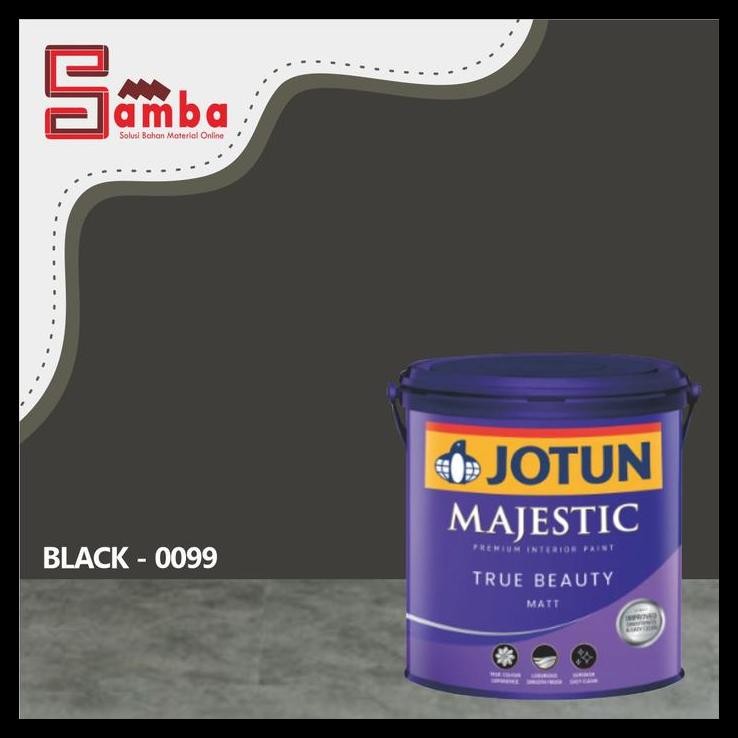 TERBARU JOTUN MAJESTIC 0099 BLACK TRUE BEAUTY MATT 2,5 LTR 