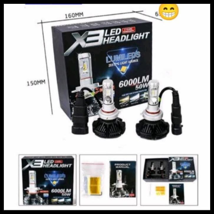 GRATIS ONGKIR LAMPU DEPAN MOBIL PANTHER LSUZU LED X3 H11 H4 H7 HB3 HEADLAMP 