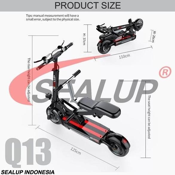 SEALUP Q13 SKUTER LISTRIK / ELECTRIC SCOOTER / SKUTER ELEKTRIK