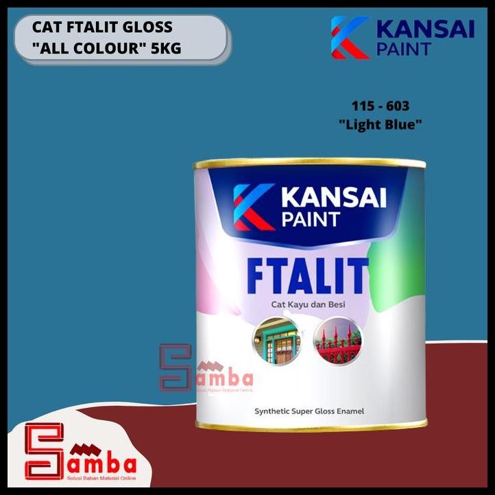 DISKON FTALIT GLOSS 5 KG |CAT KAYU & BESI |CAT MINYAK KANSAI 5 KG