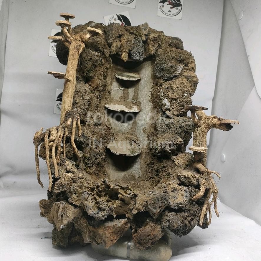 Tebing Air Terjun Alami Tebing Aquascape Aquarium Uk. L