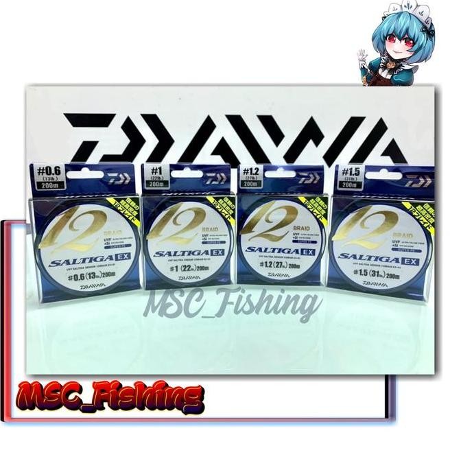 Senar PE Daiwa Saltiga Sensor UVF X12EX+SI 200M/300M #0.6-6