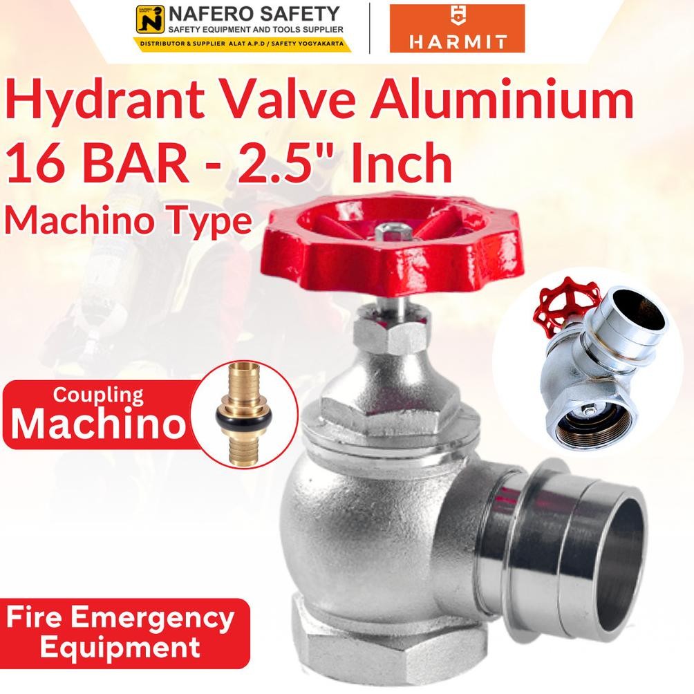 Hydrant Valve Landing Valve Ukuran 2,5" Inch 16K Untuk Hydrant Box Pemadam Kebakaran Merk HARMIT