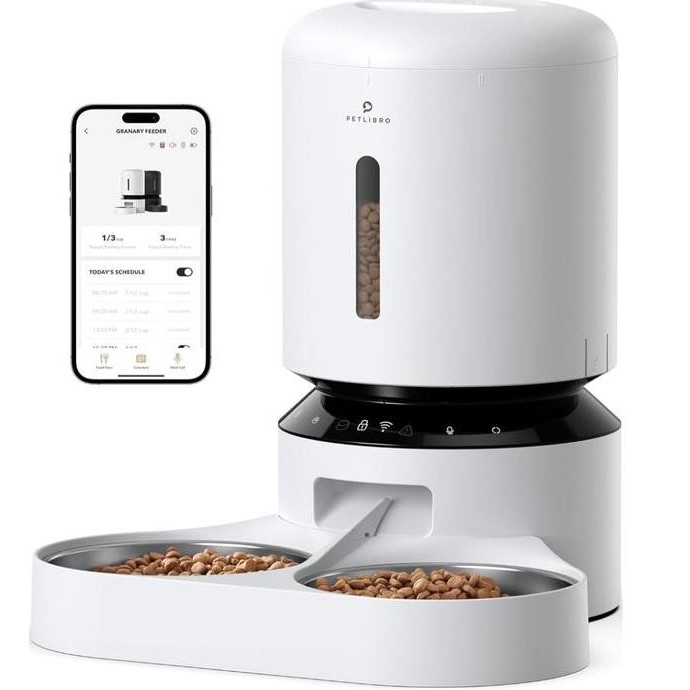 

PETLIBRO Automatic Cat Feeder, 5G WiFi Pet Feeder for Two Cats or Dogs with Remote Control