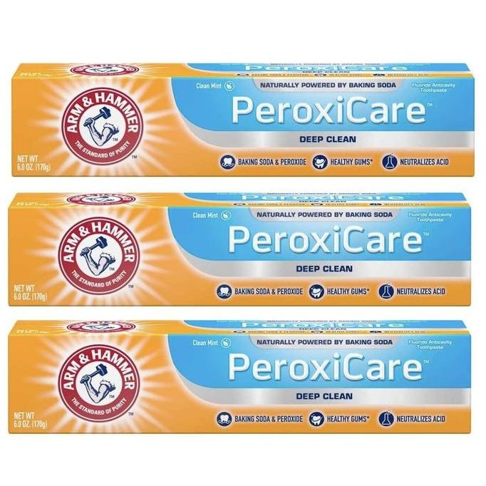 

Arm & Hammer PeroxiCare Deep Clean Toothpaste Clean Mint 6 oz (3pcs)