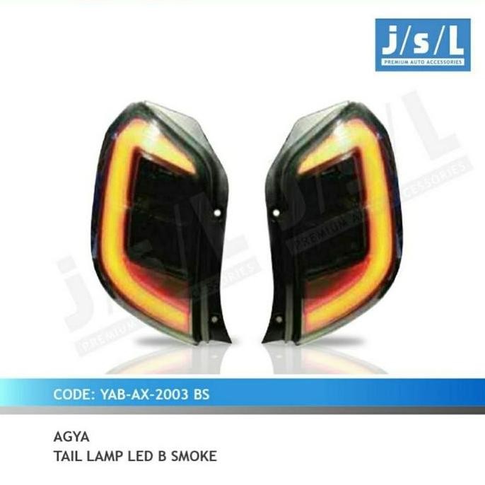 stop lamp LED Agya Ayla tipe A B ( red smoke, red white, smoke ) jsl