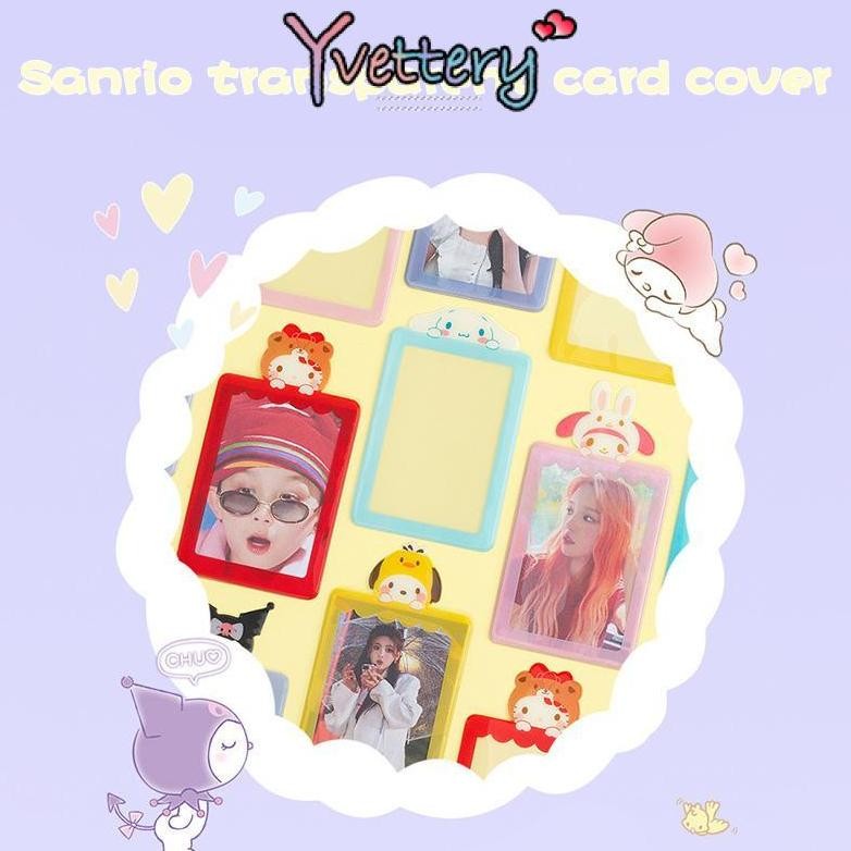

COD SANRIO Kuromi Photocard Holder Sleeve Toploader Pochaco My Melody Pompompurin Keyring Key Holder | Photocard Holder Keyring & ID Photo Kuromi / Hello Kitty Card Kpop Costume My Melody Duckyworld Cover Toploader Frame-yy