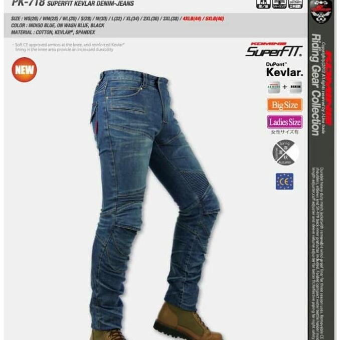 Celana Turing / Touring Jeans Komine PK718 PK-718 Slim Fit