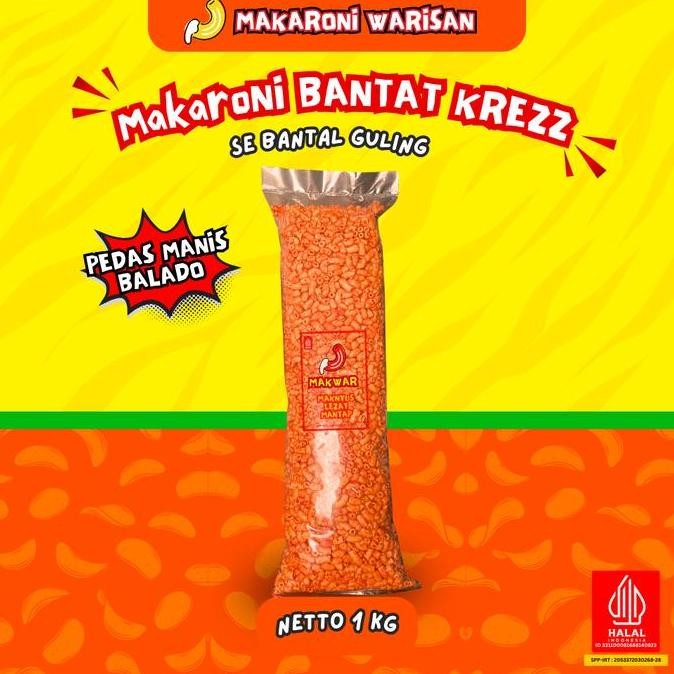 

1Kg-Makaroni Bantat Pipa Kress Makanan Ringan Cemilan Halal Pedas Daun Jeruk Krupuk Food Keripik Kerupuk Krupuk Seblak