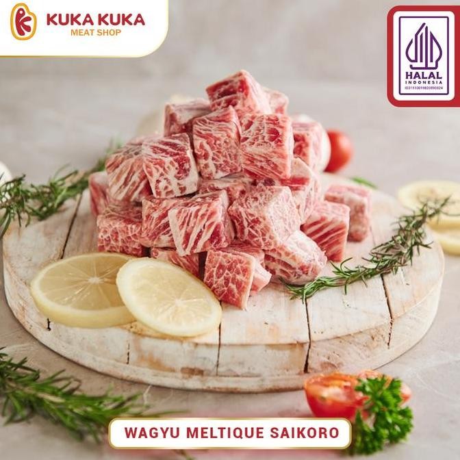 

Beef Wagyu Saikoro Cubes Meltique / Daging Sapi 1 Kg