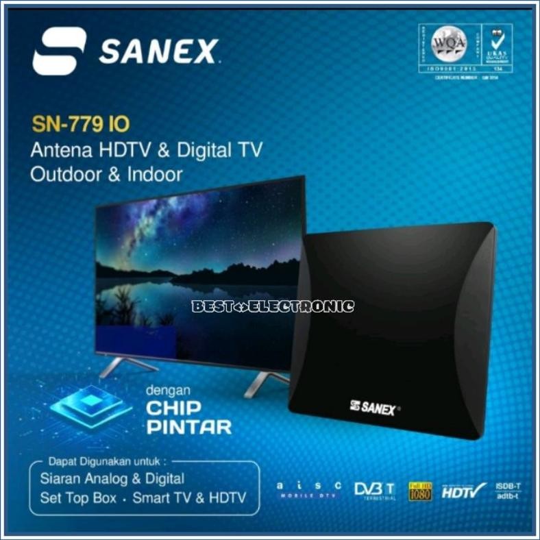NEW Sanex Antena TV Indoor + Outdoor HDTV SN 779 IO / Antena Dalam + Luar TV Digital [terbaik][terla