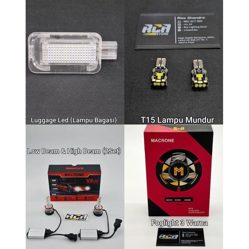 Paket Upgrade Led Macrone Honda CRV Turbo Dengan Foglamp 3 Warna
