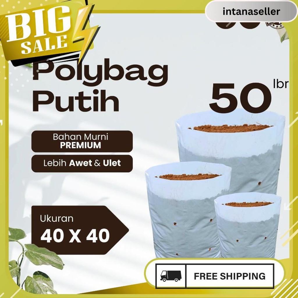 Polybag Putih 40 X 40 Isi 50 Lembar - Polybag Melon Harga Grosir Meledak