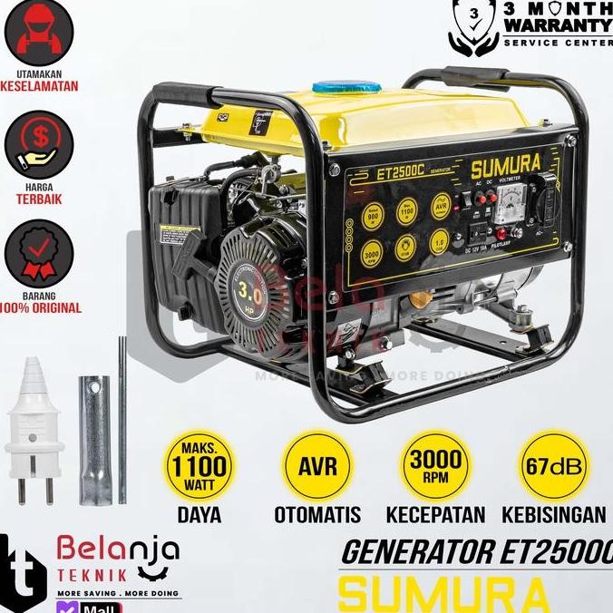 Genset Bensin - Sumura Et 2500C - Generator Set 1100W