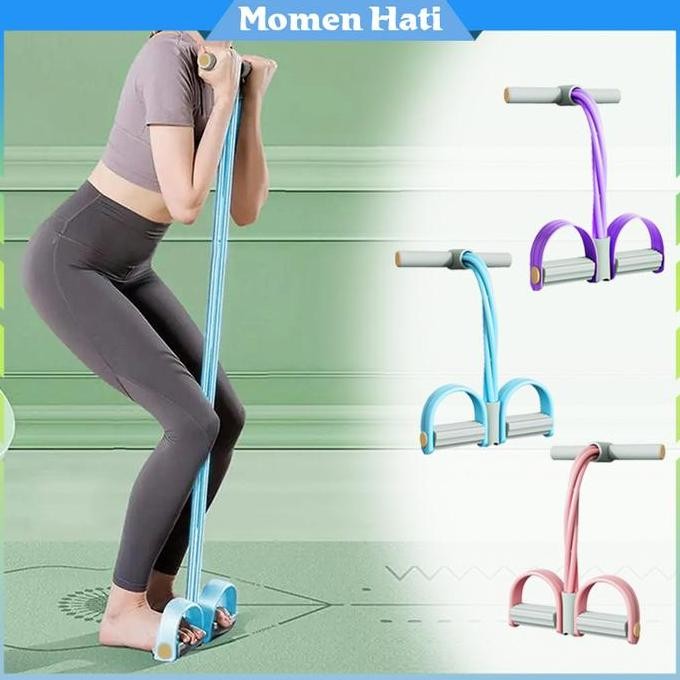 Alat Olahraga 6 Tali / Alat Penurunan Berat Badan Tarik Tali / Penarik Yoga Rumah