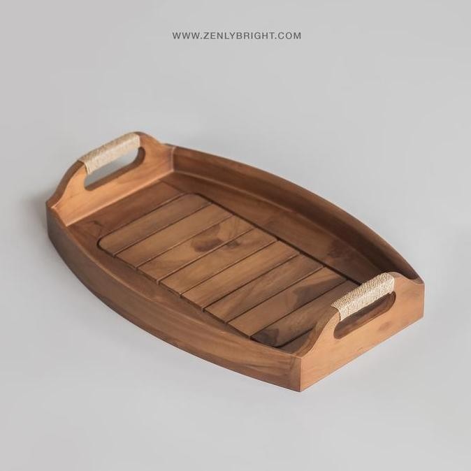 Nampan Kayu Jati Oval | Nampan Hotel | Nampan Cafe