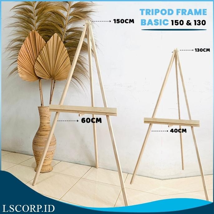 

Standing Tripod Frame Kayu Wooden Easel Penyangga Papan Wedding Sign, Lukisan, Frame Bingkai Foto, Papan Bunga Pernikahan, Whiteboard, Papan Menu Restoran