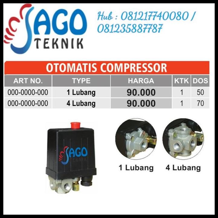 TERBARU OTOMATIS KOMPRESOR / 1 LUBANG / 4 LUBANG 