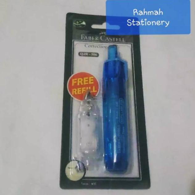 

Correction tape QJR 506 blue barrel + 1 refill / tipex kertas faber DiM