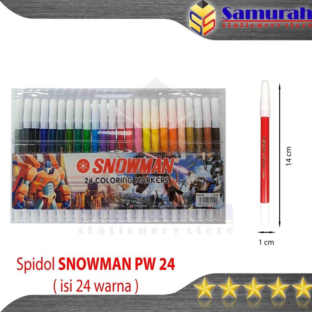 

Spidol Kecil Snowman 24 Warna ( Set ) / Coloring Marker 24 Colours DiM