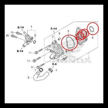 DISKON SEAL SIL OLI OIL WATER PUMP RADIATOR 12 X 24 X 5 VARIO 110 LAMA KARBU FI TECHNO CBS VARIO 125
