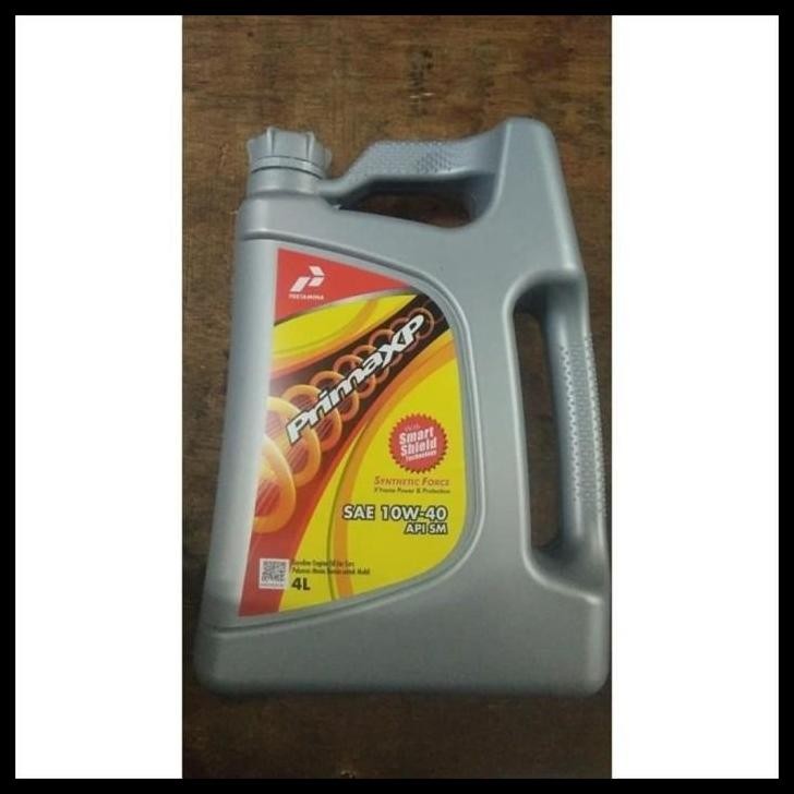 TERBARU OLI MESIN MOBIL PRIMA XP 10W-40 API SM ASLI PERTAMINA GALON 4 LITER 