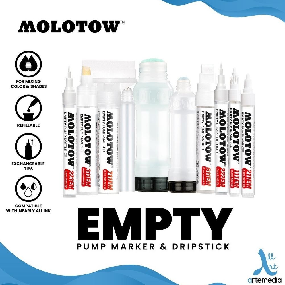 

Empty Pump Marker Molotow Botol Kosong Spidol DiM