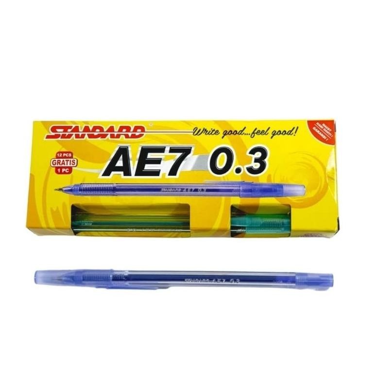 

Standard Pen - AE7 0.3 Isi 12 pcs ( Pulpen, Pena, Ballpoint, Pen ) DiM