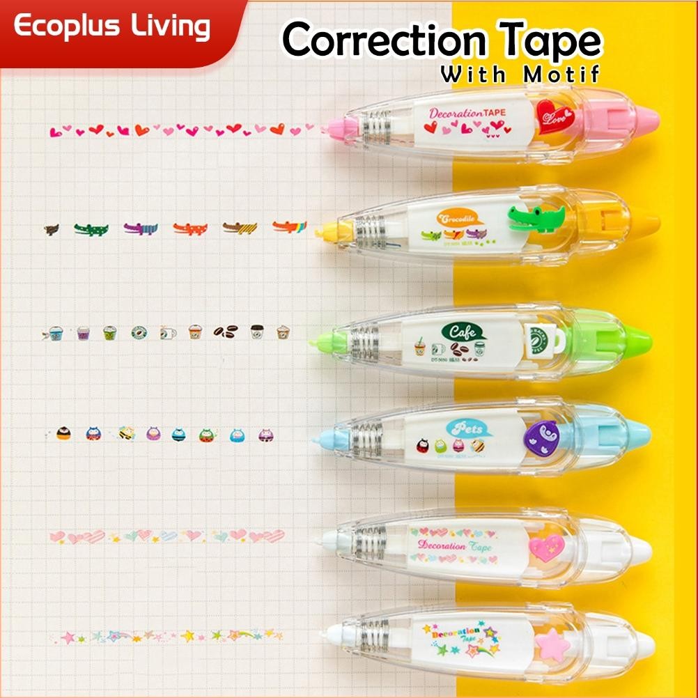 

Correction Tape Aneka Bentuk Buah Heart Star Panda Coffee Sationery ATK DiM