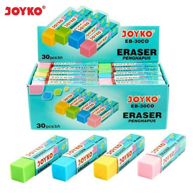 

Nokida Penghapus Pensil Besar Joyko EB-30CO/30 pcs / Stip 2B Eraser Pencil 1 Box DiM