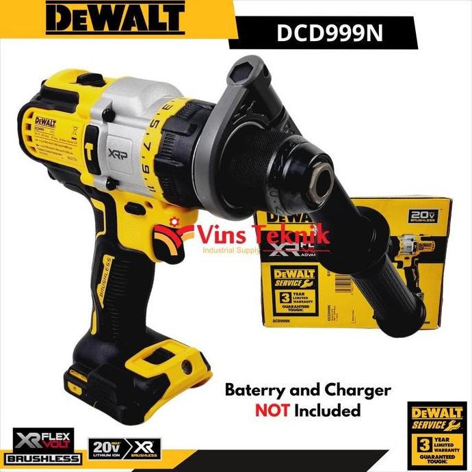 Mesin Bor Baterai Cordless Brushless Impact Drill 13Mm Dcd999 Dewalt Dcd999N