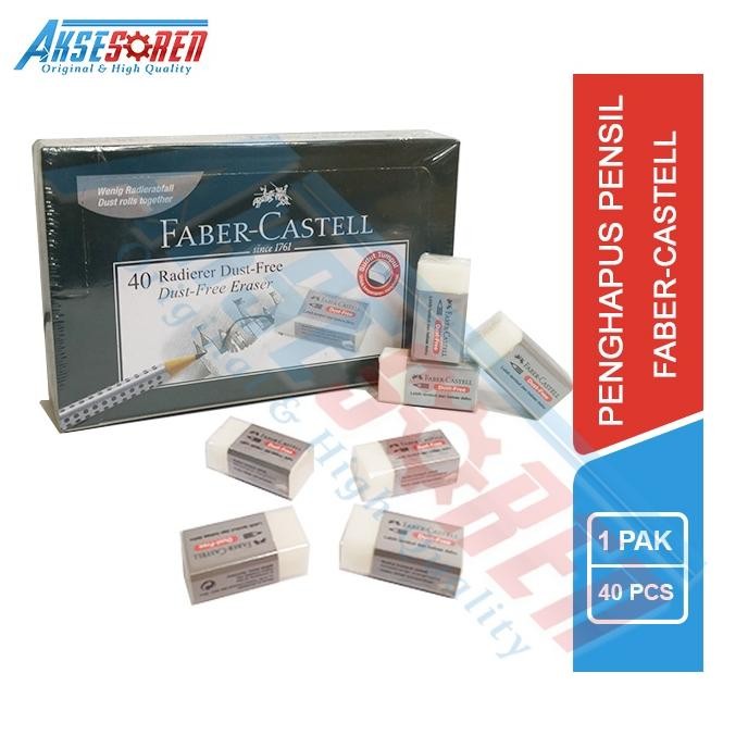 

Penghapus Pensil Kecil Faber Castell [40 pcs/1 pack] / Stip 2B Eraser Pencil [1 Box] DiM