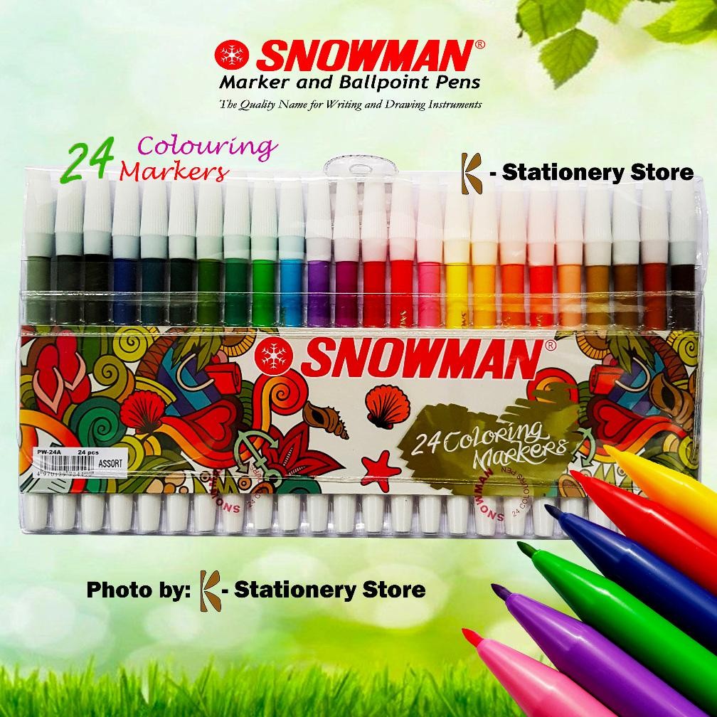

Spidol Kecil Snowman Set 24 Colours Pencil Marker Sign Pen Spidol Snowman 24 Warna DiM