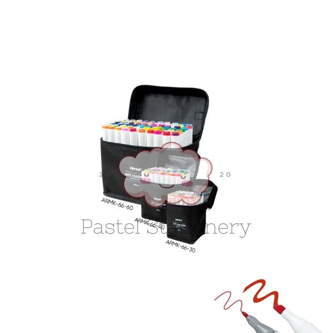 

Art Marker Joyko ARMK-66 30 40 60 Colors - Spidol Sketsa Seni Warna DiM