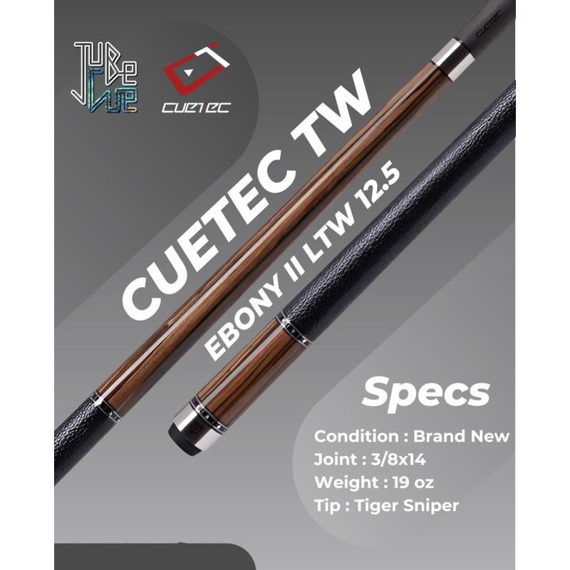 Cuetec Truewood Ebony Ii Ltw 12.5 Terbaru Best Quality 100% Original