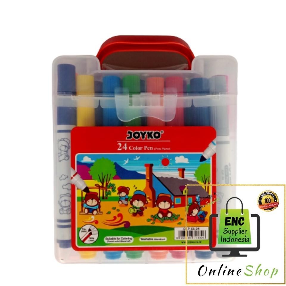 

joyko 24 Colour Pen Spidol 24 Warna CLP 56 joyko per set - enc.sup DiM