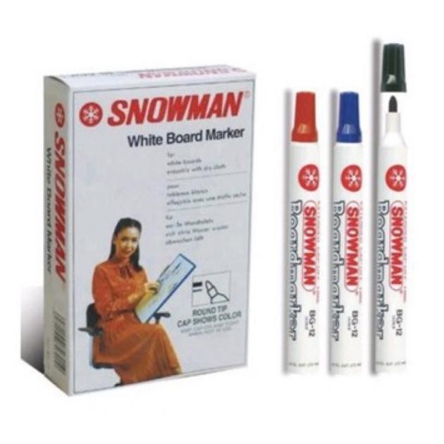 

( 12 pcs ) Spidol White Board BG12 BG-12 Snowman DiM