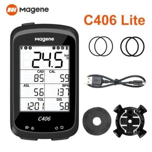 Premium Speedometer sepeda Magene C406+Barfly Original Cyclometer Magene C406
