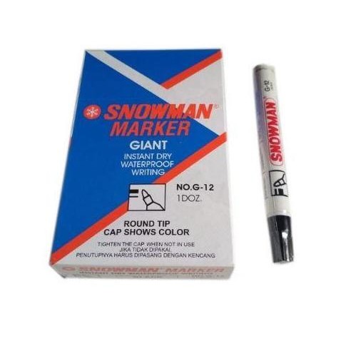 

(12pc) SPIDOL PERMANEN SNOWMAN MARKER G 12 / SEPIDOL PERMANENT AG 12 murah