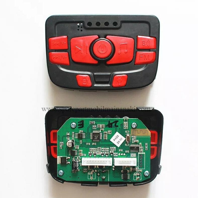 Tombol On Off+ MP3 USB Musik Merah Mobil Mainan Aki Anak