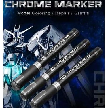 

[CAS] AIYE Spidol Chrome Size 3mm SILVER Marker Chrome Permanent Waterproof Coverage Stationery murah
