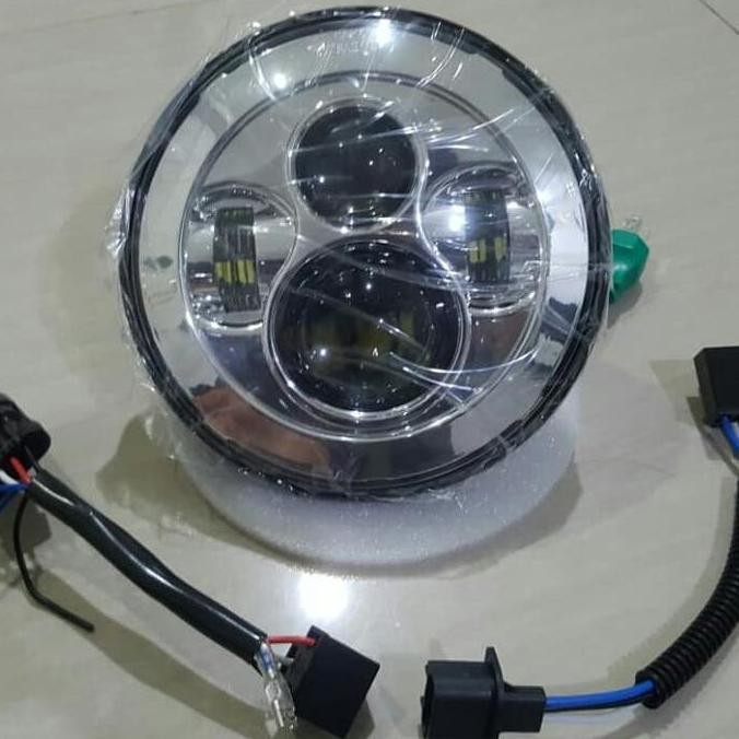 Daymaker 7 inch Chrome Harley dan Rubicon